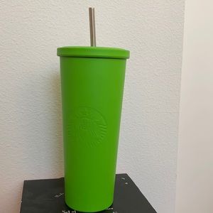 Matte Green Starbucks Metal Cold Cup (24oz)